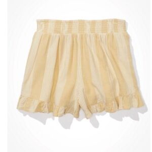 AE stripped ruffle runner short- yellow!